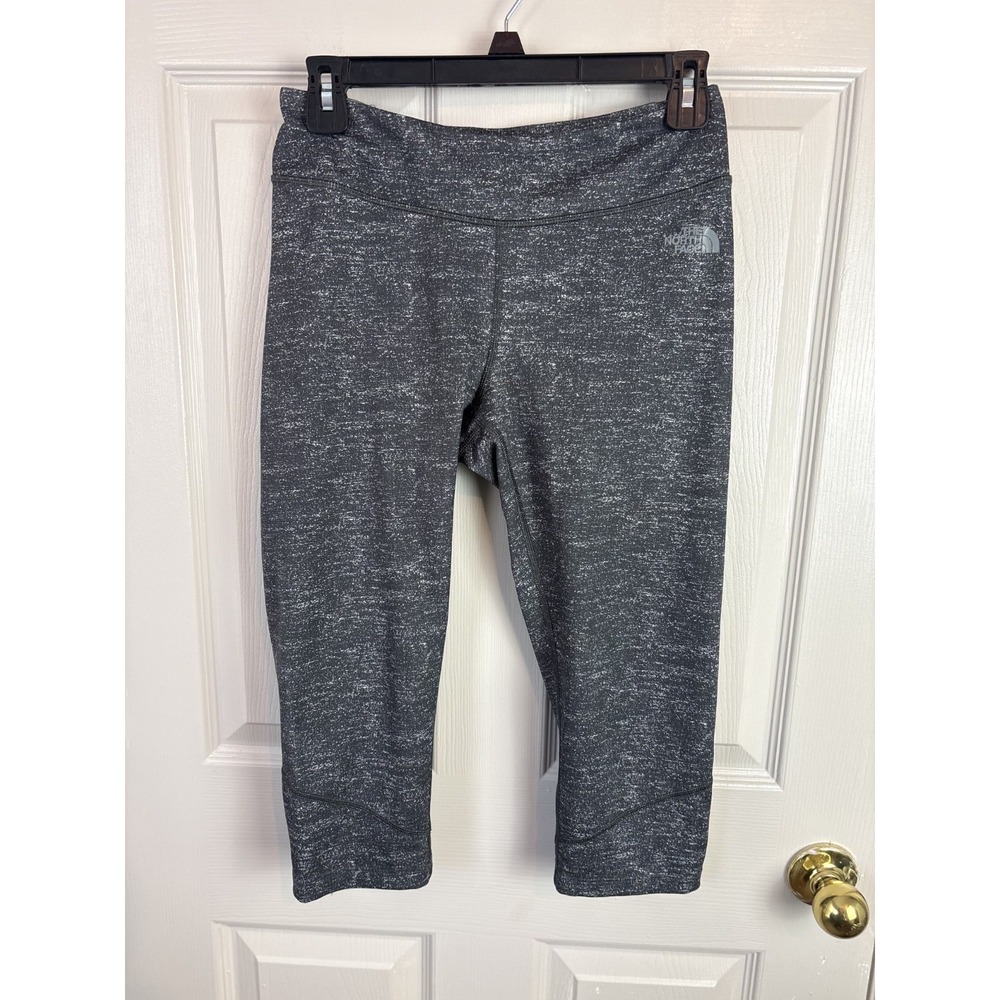 The North Face Leggings Womens Medium Gray Excellent FlashDry Cropped Capris